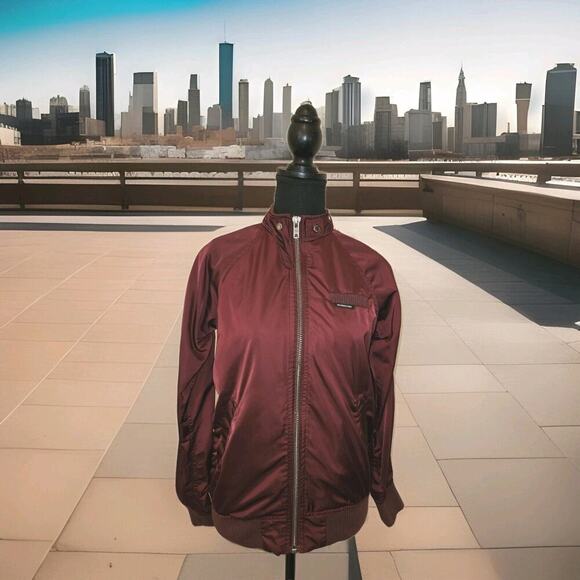 Women's Members Only Satin Cafe Racer Satin Bomber Jacket Size XS - Picture 1 of 12
